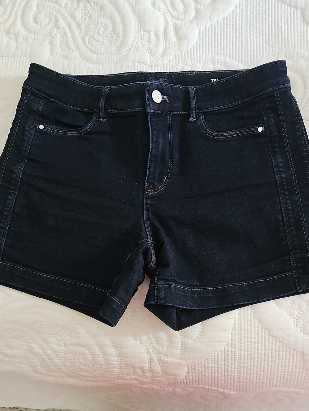White House Black Market Dark Blue Denim Shorts